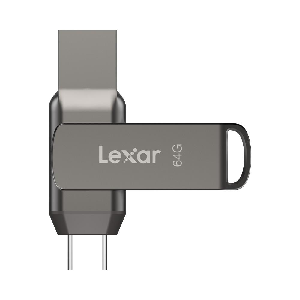 Lexar JumpDrive Dual Drive D400 64GB USB-muisti, USB-C / USB-A - Image 2