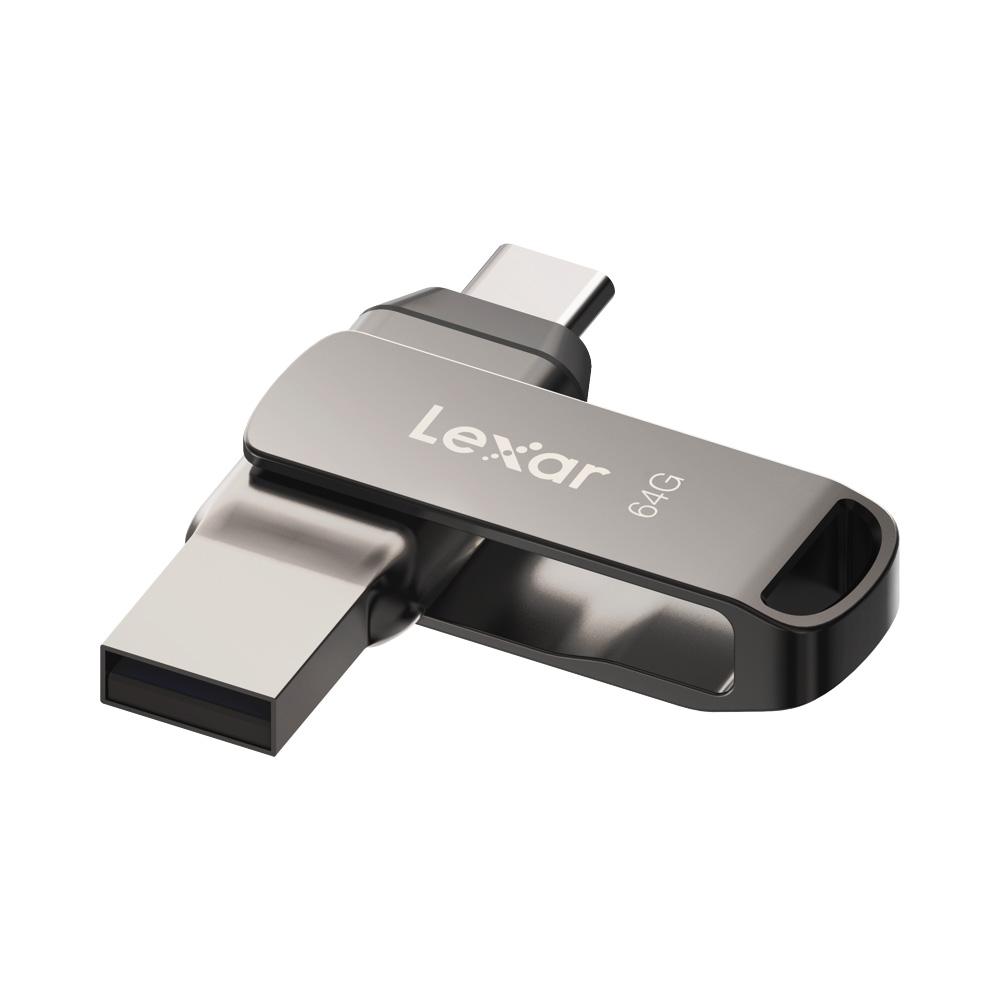 Lexar JumpDrive Dual Drive D400 64GB USB-muisti, USB-C / USB-A